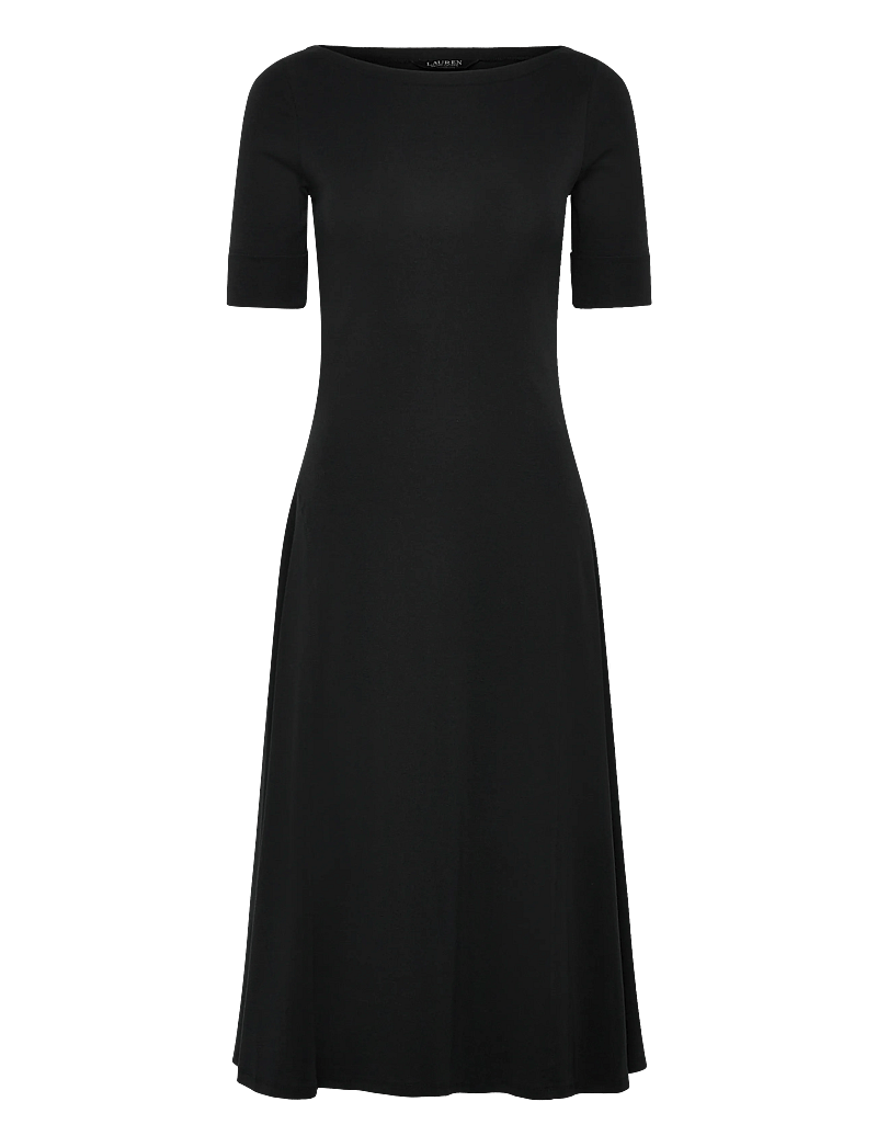 Lauren Ralph Lauren - Rib-Knit Stretch Cotton Midi Dress - midi-kleider - black - 0