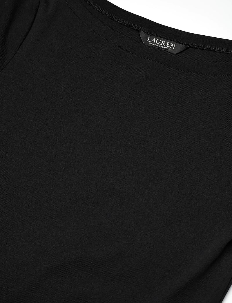 Lauren Ralph Lauren - Rib-Knit Stretch Cotton Midi Dress - midi-kleider - black - 2