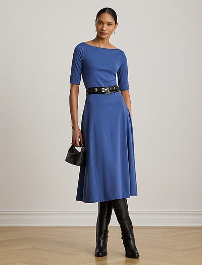 Rib-Knit Stretch Cotton Midi Dress - Midi Kjoler
