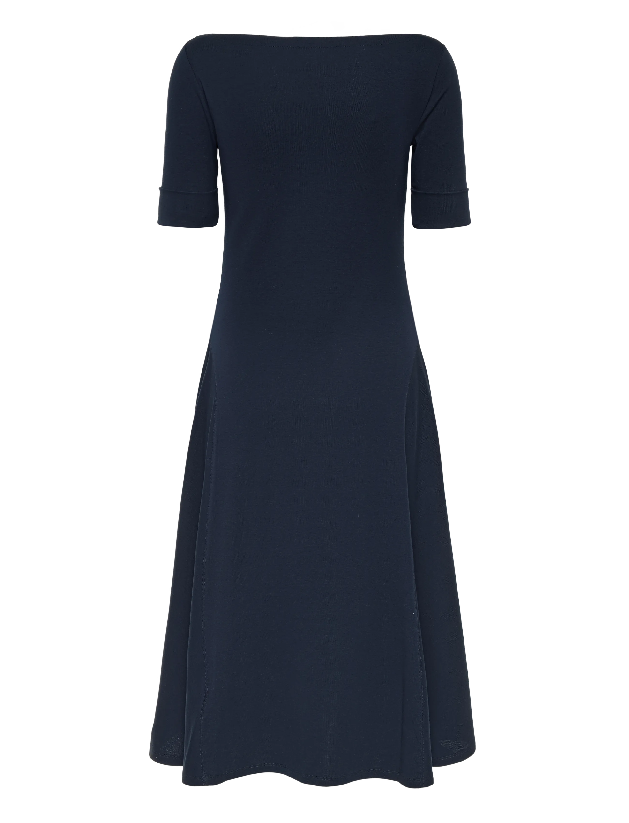Lauren Ralph Lauren - Rib-Knit Stretch Cotton Midi Dress - midi kjoler - lauren navy - 2