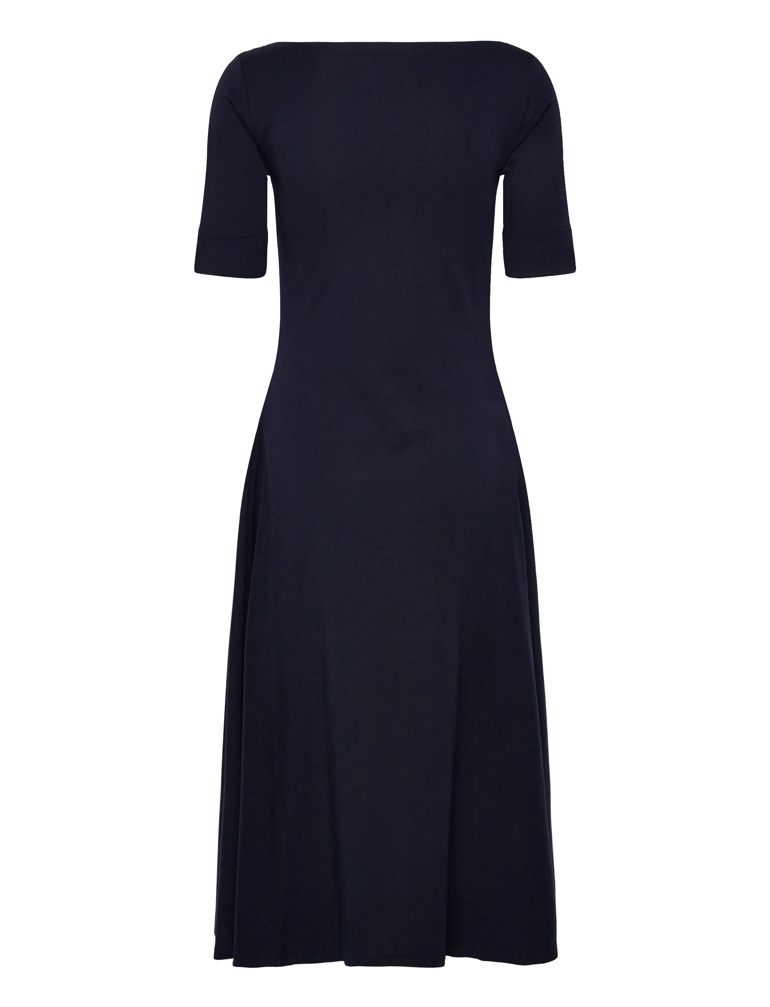 Lauren Ralph Lauren - Rib-Knit Stretch Cotton Midi Dress - midikleider - lighthouse navy - 2