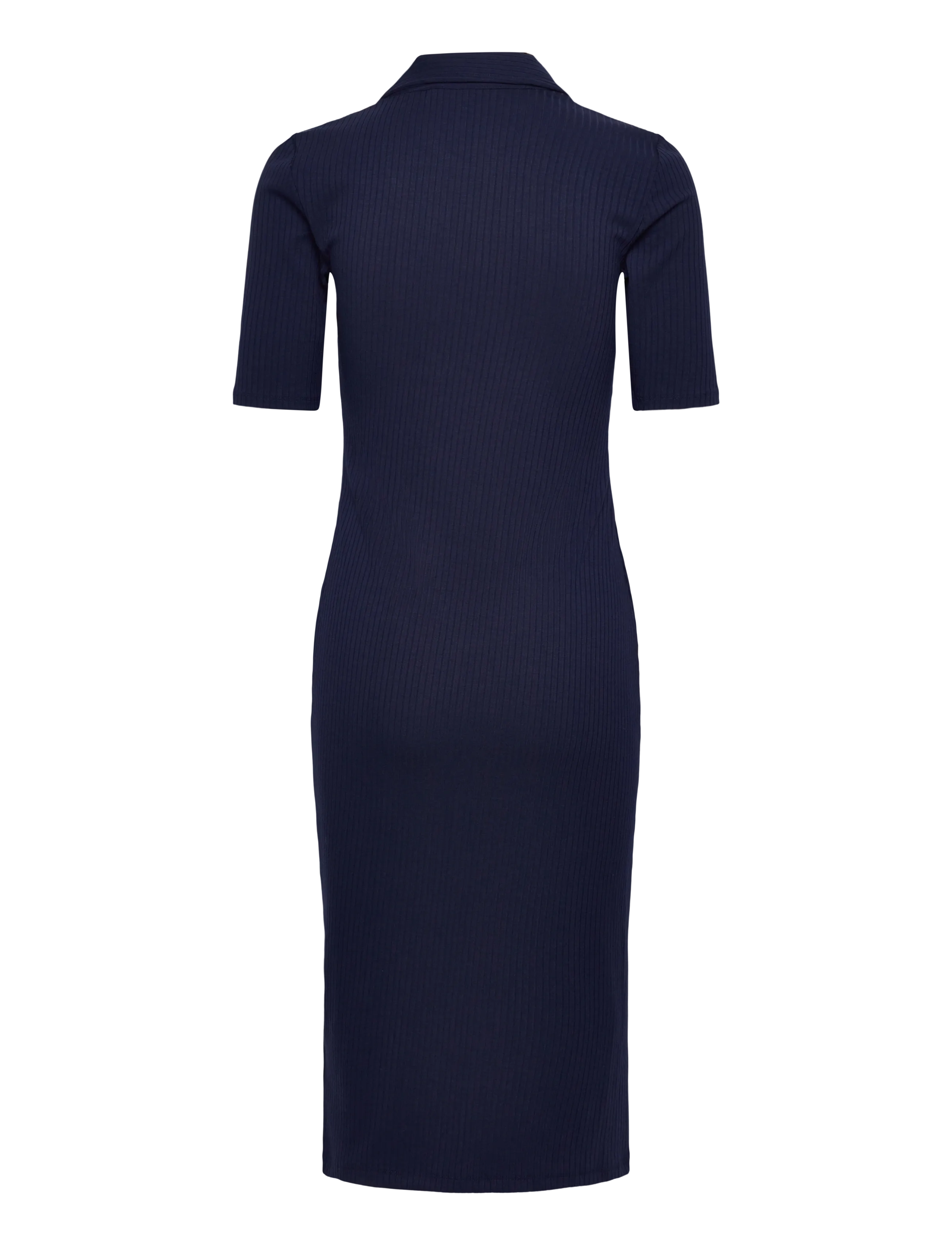 Lauren Ralph Lauren - Rib-Knit Elbow-Sleeve Polo Dress - skjortekjoler - refined navy - 2