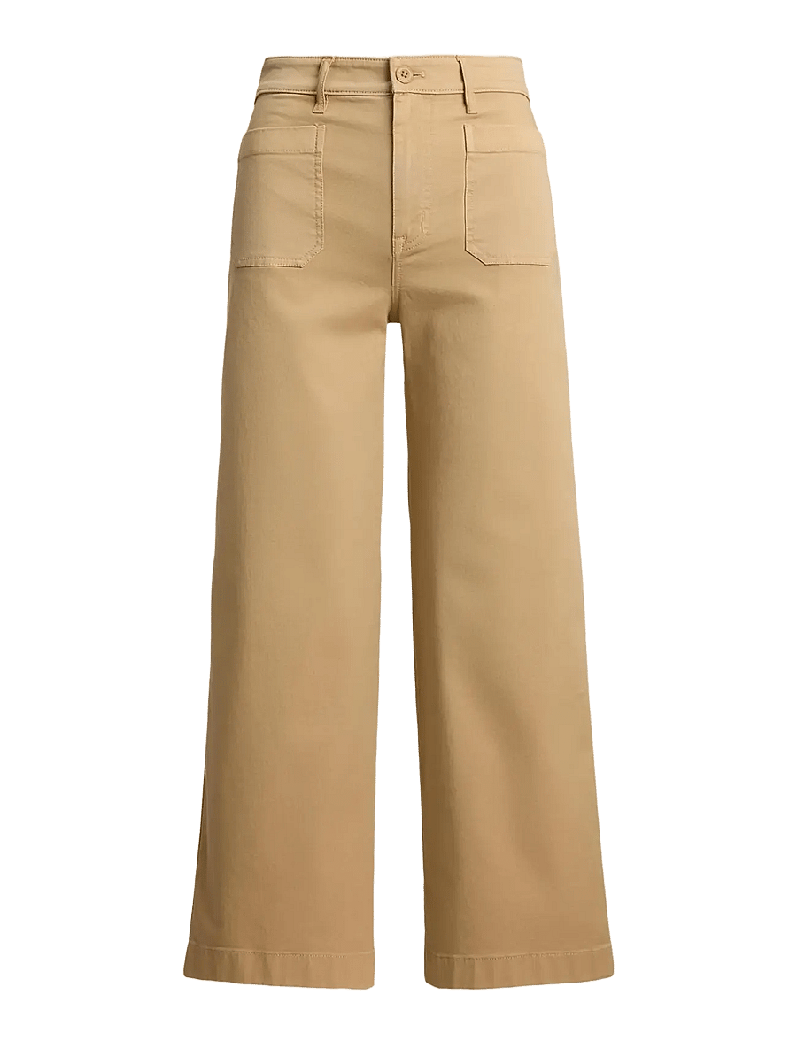 Lauren Ralph Lauren - Stretch Chino Wide-Leg Cropped Pant - chinot - birch tan - 1