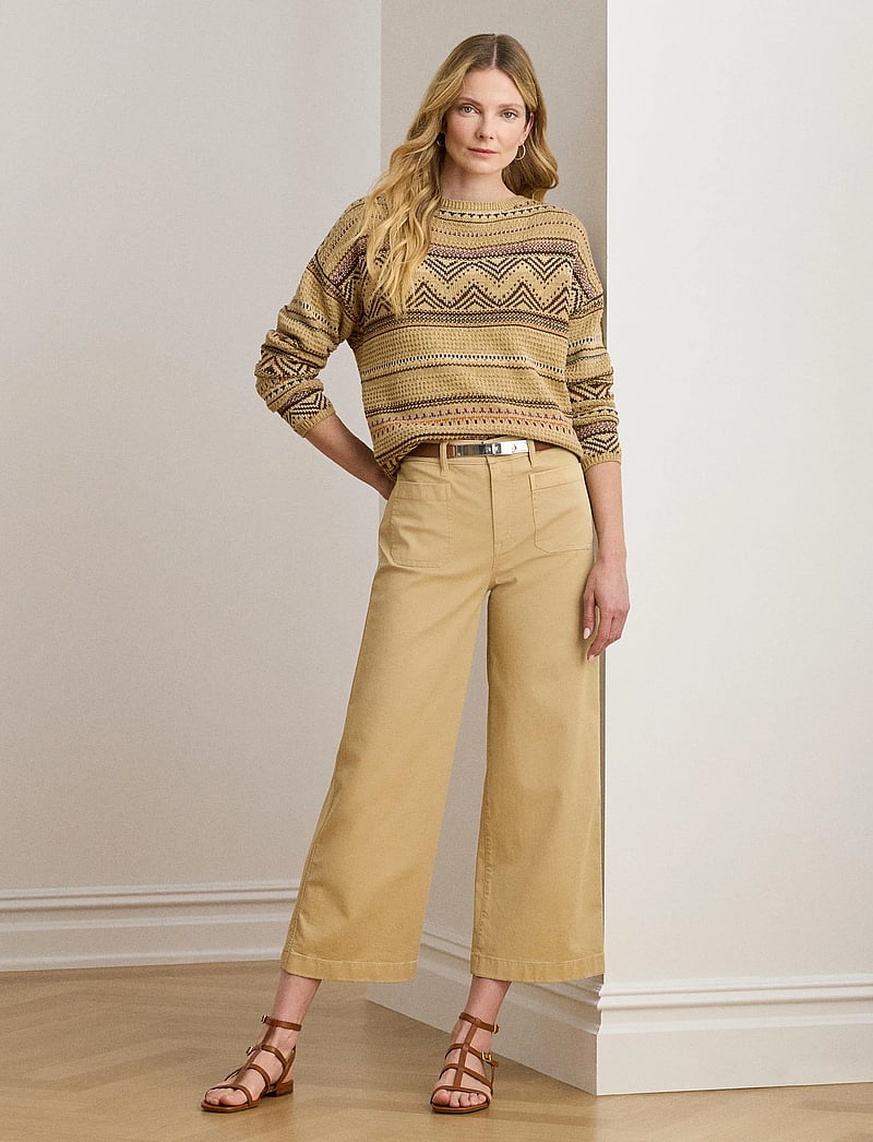 Lauren Ralph Lauren - Stretch Chino Wide-Leg Cropped Pant - chinos - birch tan - 2