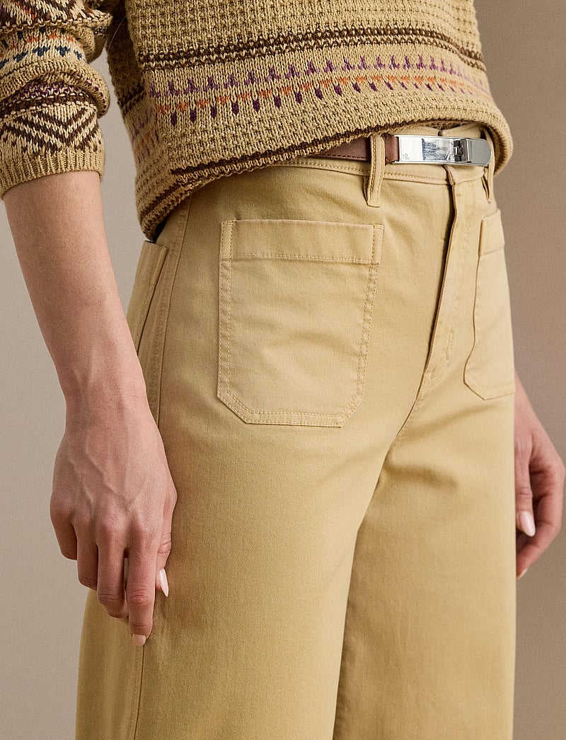 Lauren Ralph Lauren - Stretch Chino Wide-Leg Cropped Pant - chinos - birch tan - 3