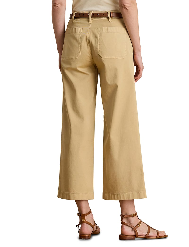 Lauren Ralph Lauren - Stretch Chino Wide-Leg Cropped Pant - chinos - birch tan - 4