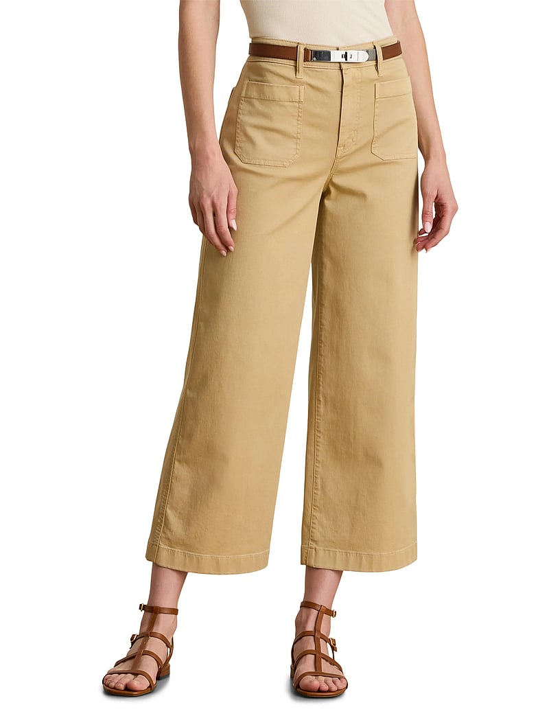 Lauren Ralph Lauren - Stretch Chino Wide-Leg Cropped Pant - chinos - birch tan - 5