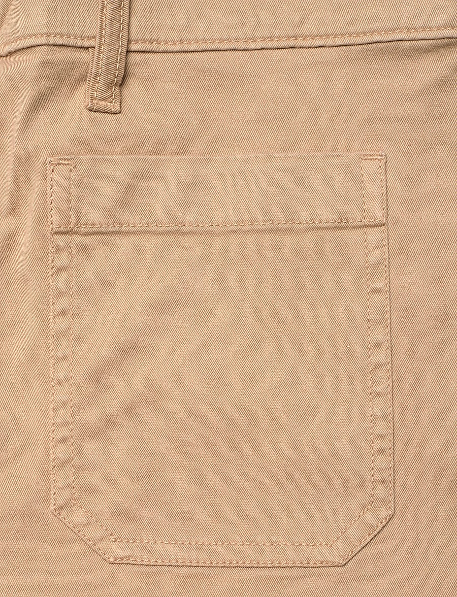 Lauren Ralph Lauren - Stretch Chino Wide-Leg Cropped Pant - chinot - birch tan - 5