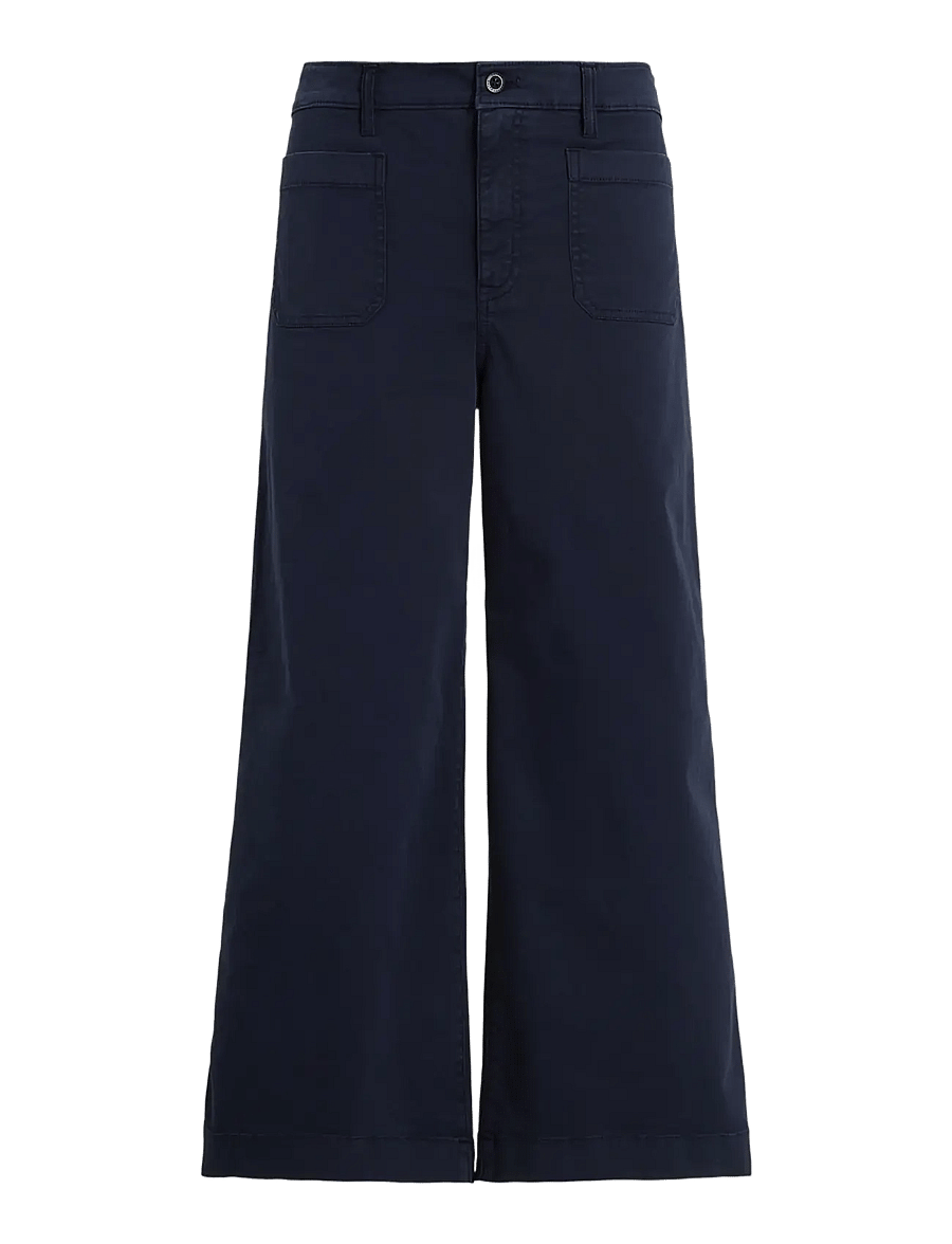 Lauren Ralph Lauren - Stretch Chino Wide-Leg Cropped Pant - chinos - lauren navy - 1