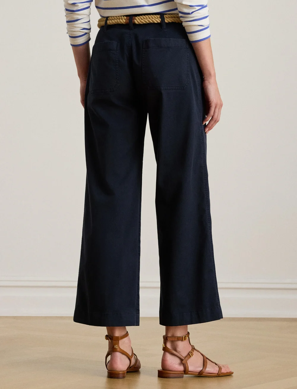 Lauren Ralph Lauren - REFINED STR CHINO-PANT - leveälahkeiset housut - lauren navy - 2