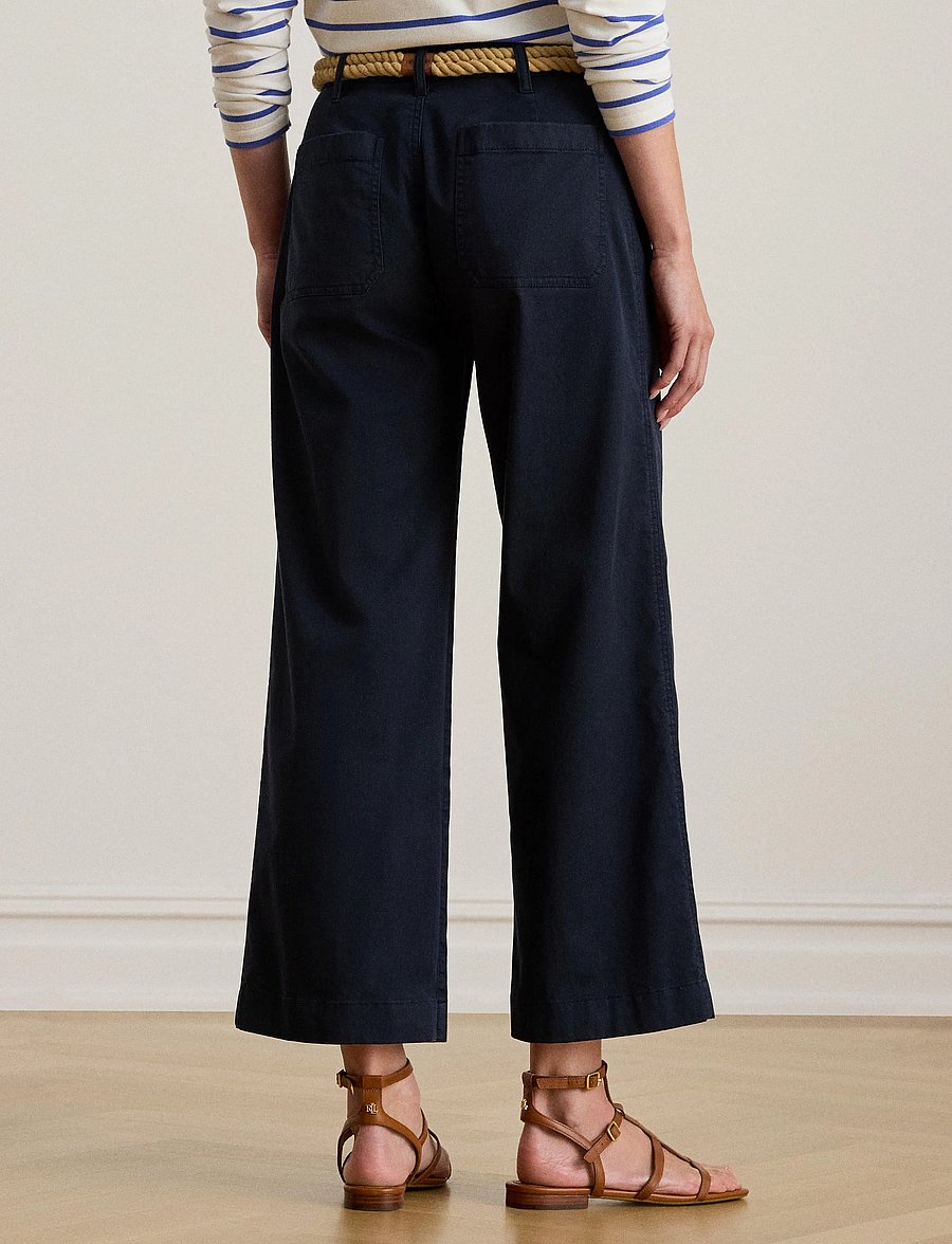 Lauren Ralph Lauren - Stretch Chino Wide-Leg Cropped Pant - chinos - lauren navy - 2