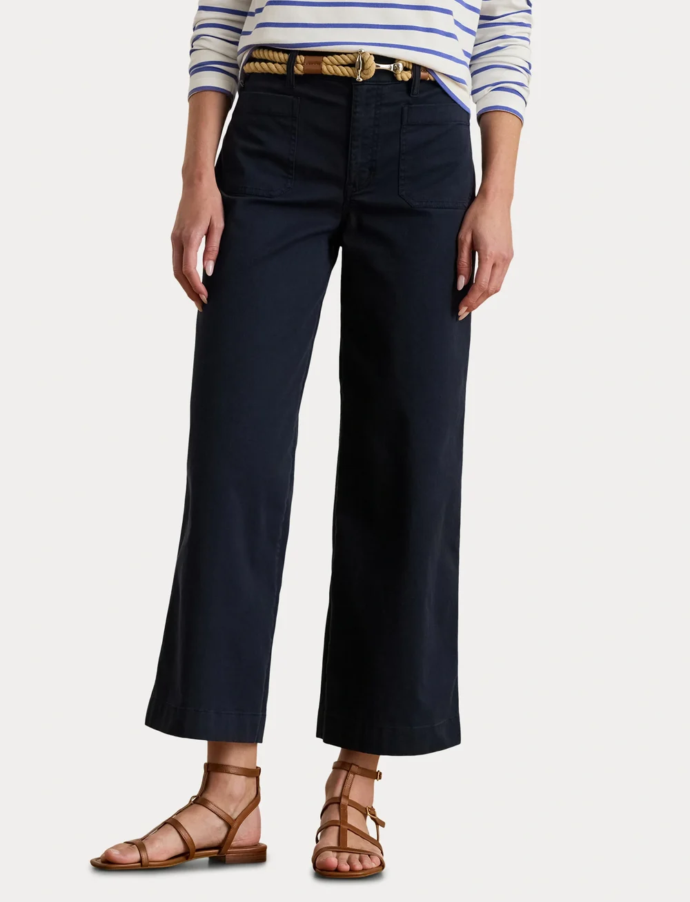 Lauren Ralph Lauren - REFINED STR CHINO-PANT - leveälahkeiset housut - lauren navy - 5