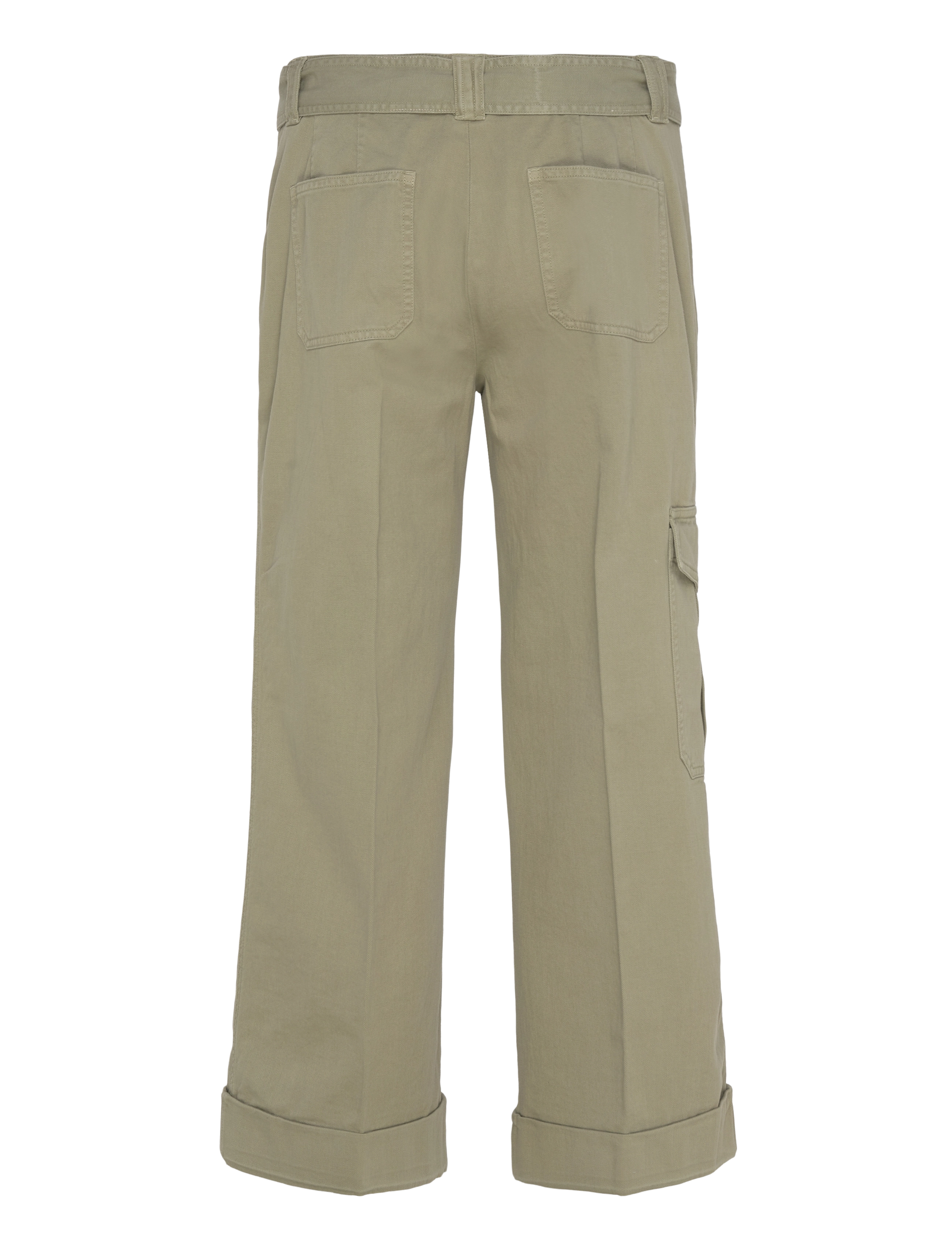 Lauren Ralph Lauren - Pleated Cotton Twill Wide-Leg Cargo Pant - cargo püksid - sage green - 1