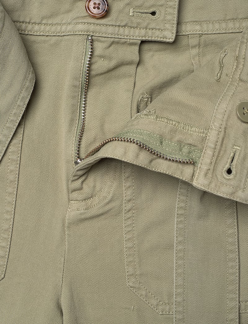 Lauren Ralph Lauren - Pleated Cotton Twill Wide-Leg Cargo Pant - cargo püksid - sage green - 3