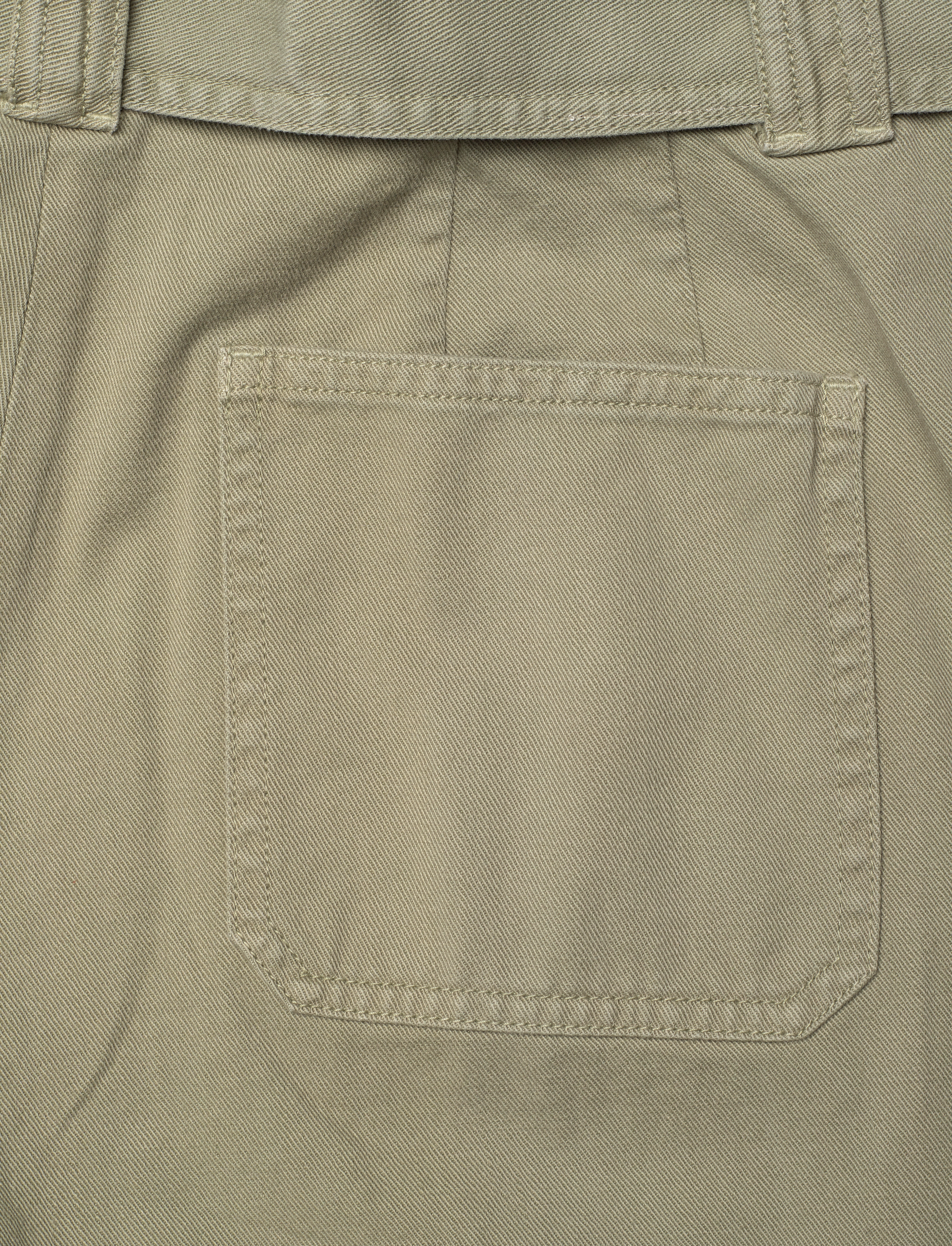 Lauren Ralph Lauren - Pleated Cotton Twill Wide-Leg Cargo Pant - cargo püksid - sage green - 4