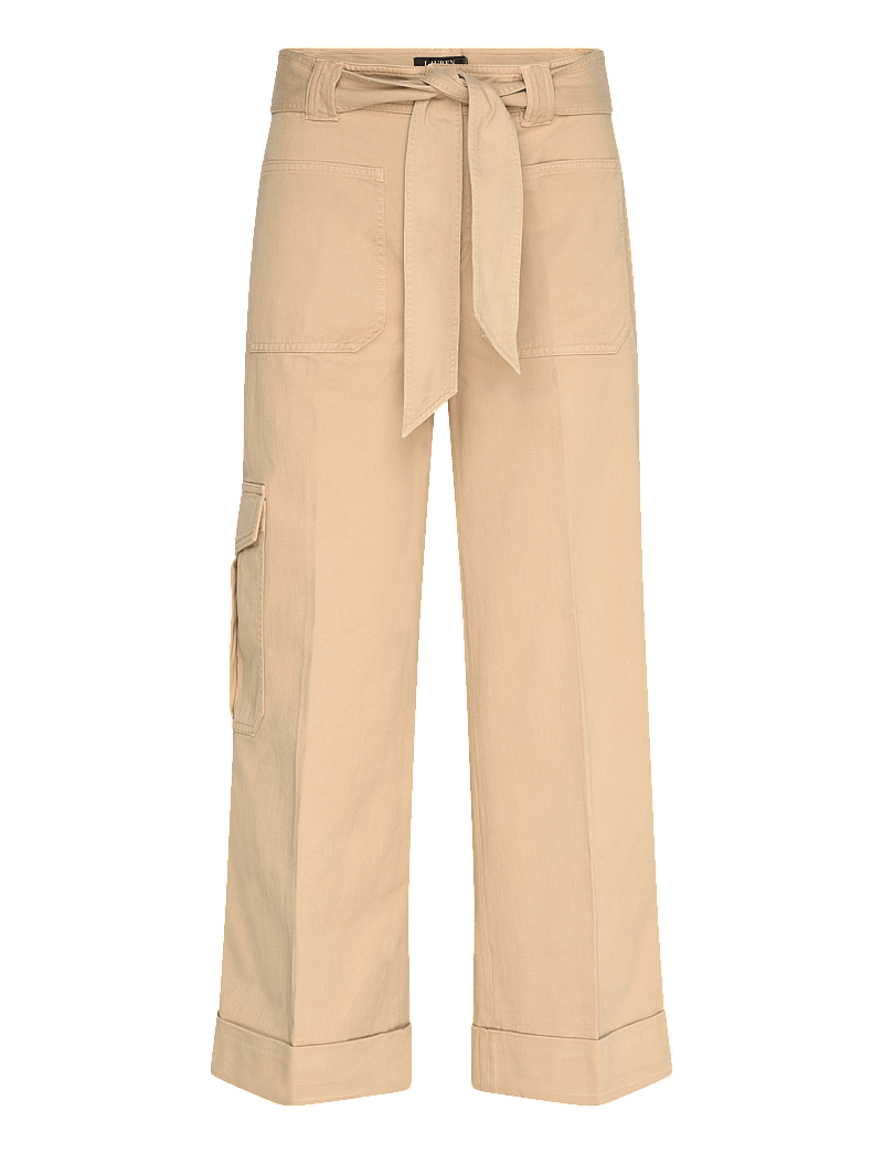 Lauren Ralph Lauren - Pleated Cotton Twill Wide-Leg Cargo Pant - cargo püksid - sand dune - 0