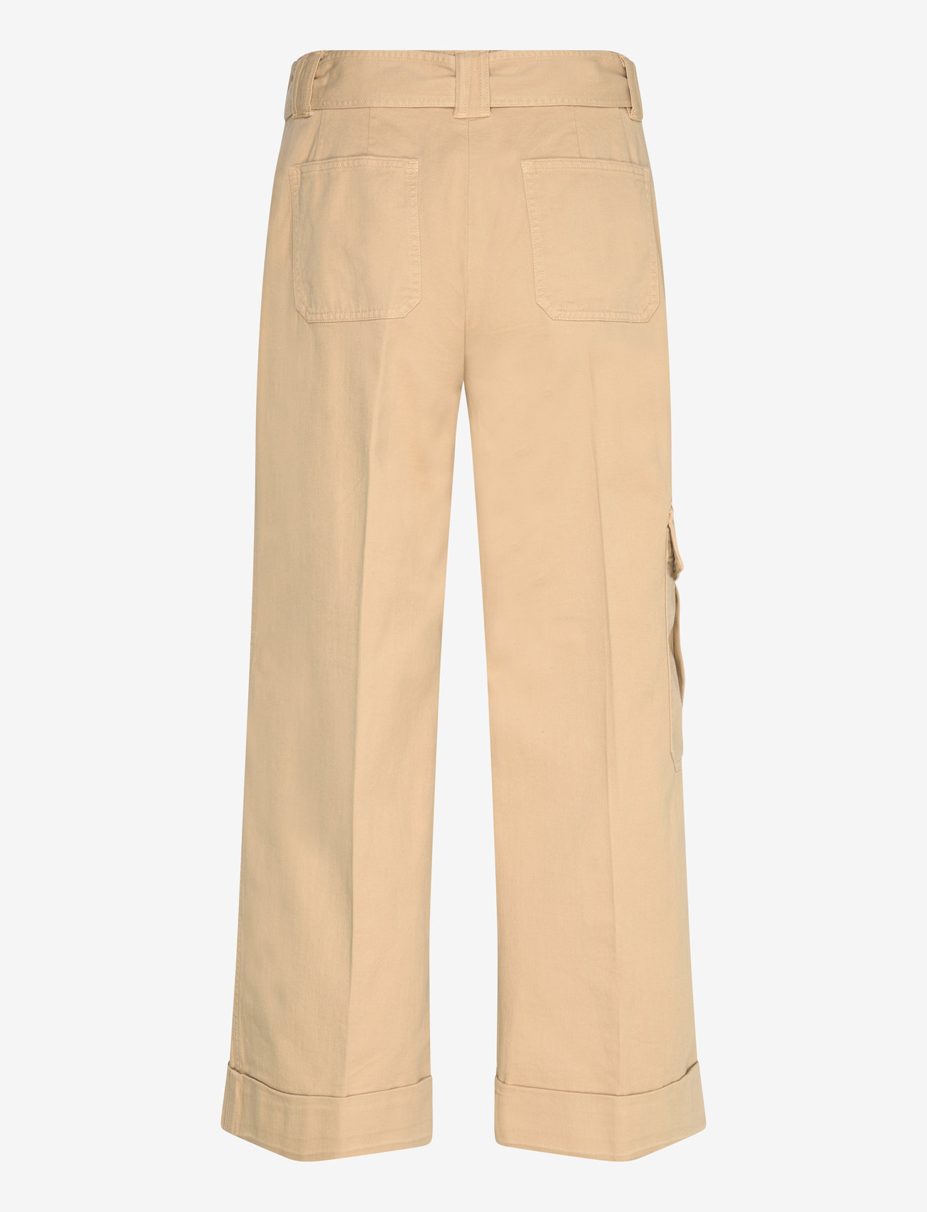 Lauren Ralph Lauren - Pleated Cotton Twill Wide-Leg Cargo Pant - cargo püksid - sand dune - 1