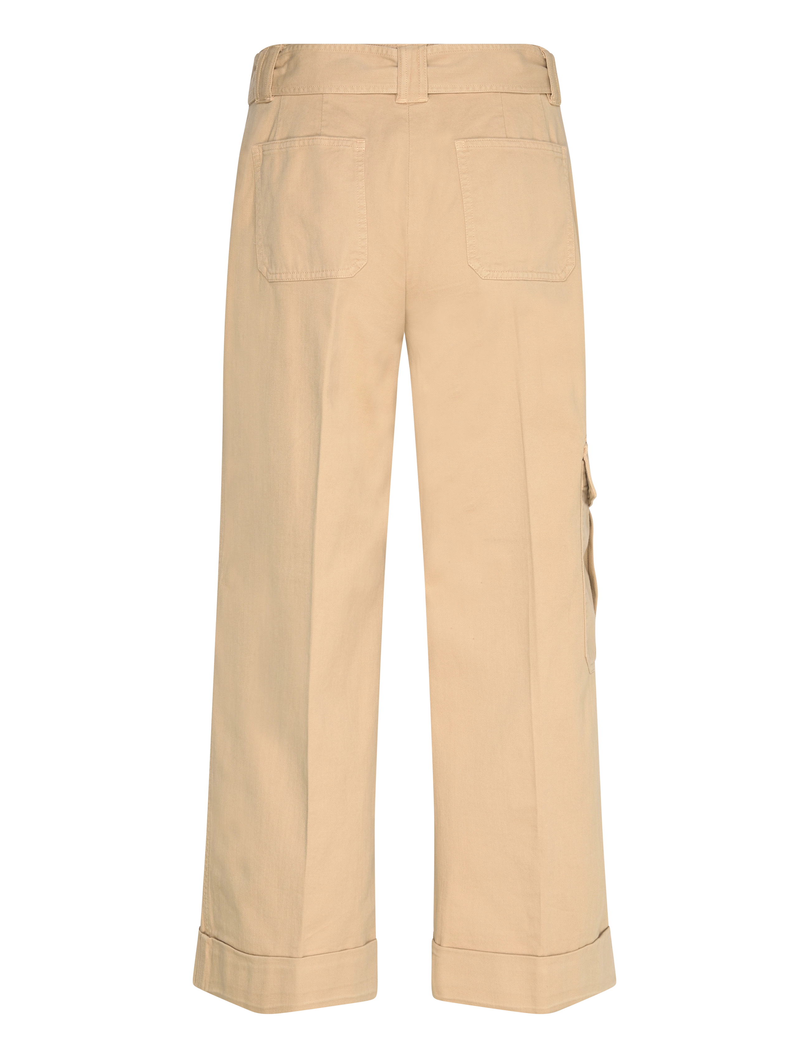 Lauren Ralph Lauren - Pleated Cotton Twill Wide-Leg Cargo Pant - cargo-hosen - sand dune - 1