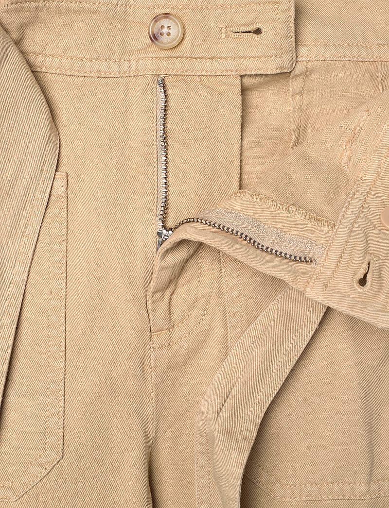 Lauren Ralph Lauren - Pleated Cotton Twill Wide-Leg Cargo Pant - cargo püksid - sand dune - 3