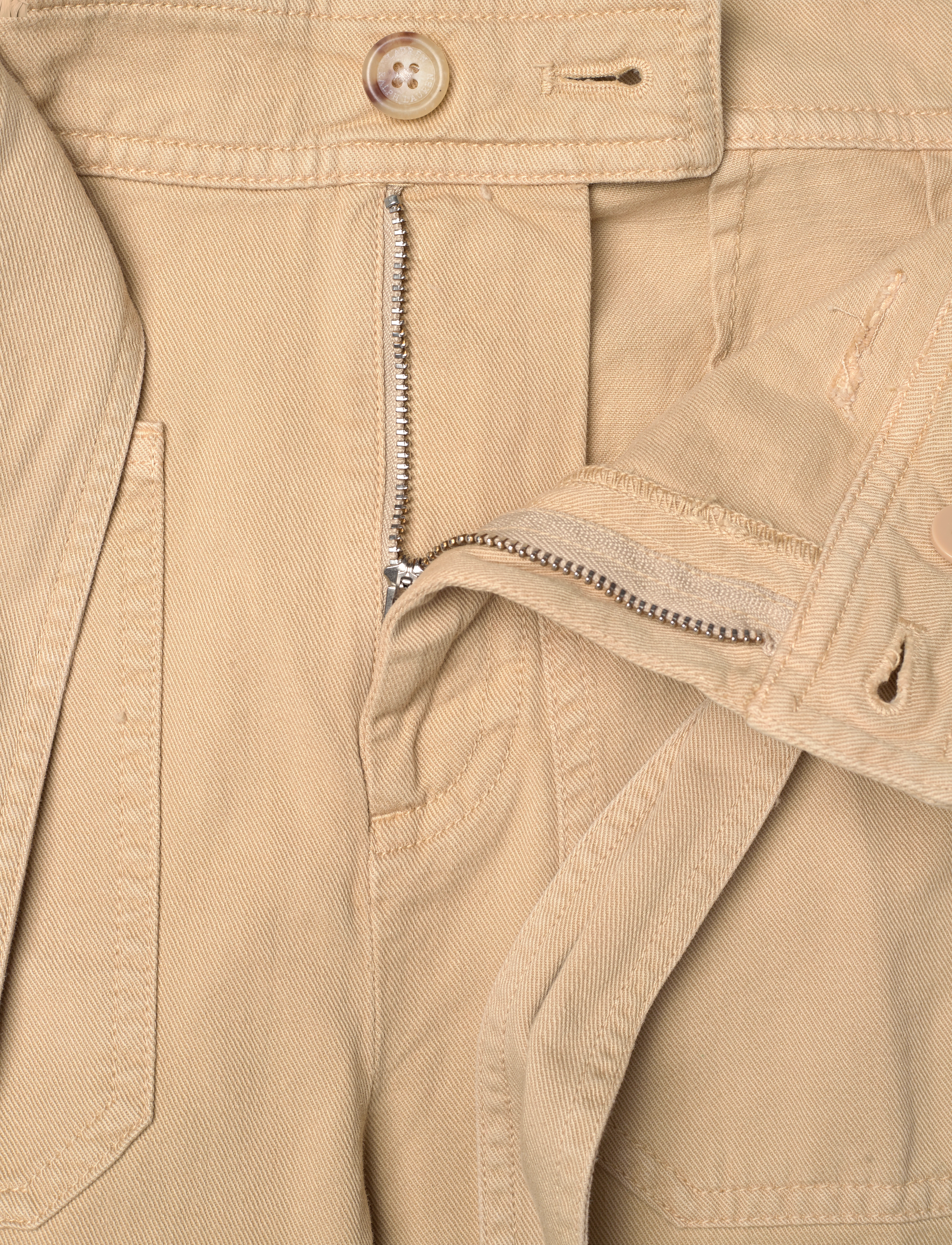 Lauren Ralph Lauren - Pleated Cotton Twill Wide-Leg Cargo Pant - cargo-hosen - sand dune - 3