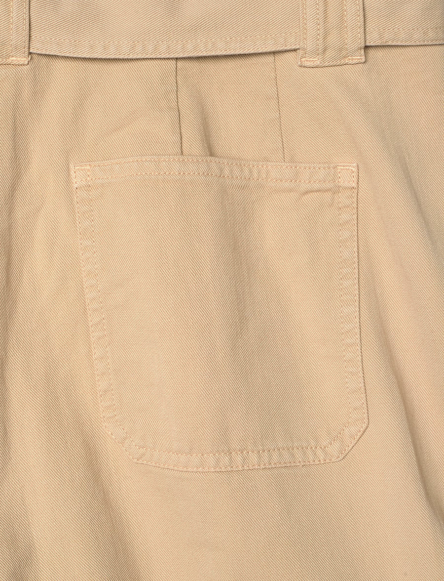 Lauren Ralph Lauren - Pleated Cotton Twill Wide-Leg Cargo Pant - cargo-hosen - sand dune - 4