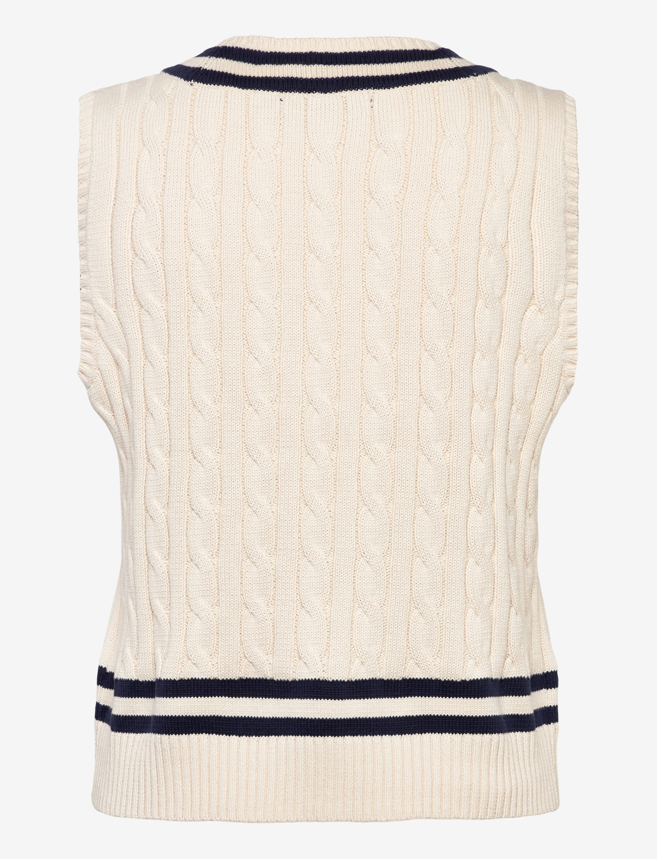 Lauren Ralph Lauren - Cable-Knit Cotton Cricket Sweater Vest - gestrickte westen - mascarpone cream - 2