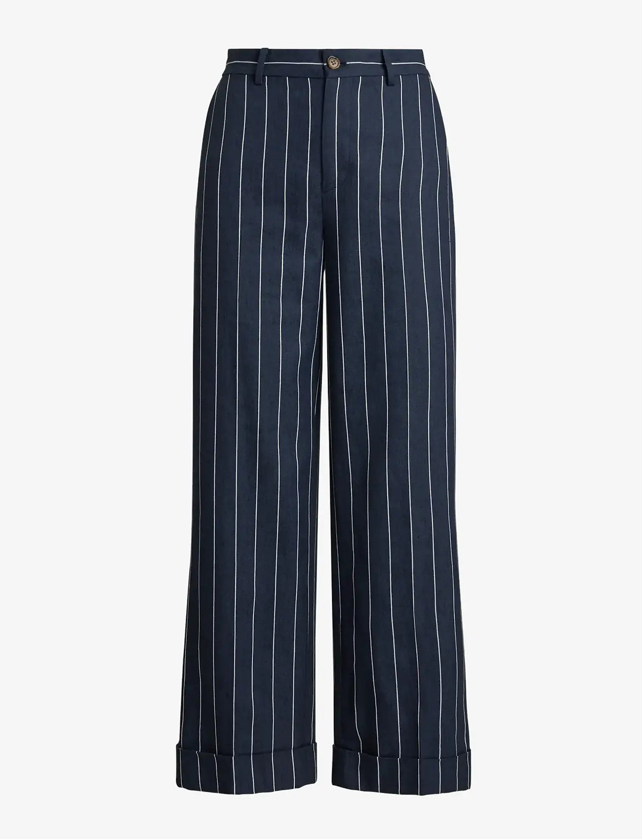 Lauren Ralph Lauren - Striped Herringbone Cropped Pant - pidulikud püksid - navy/white - 1