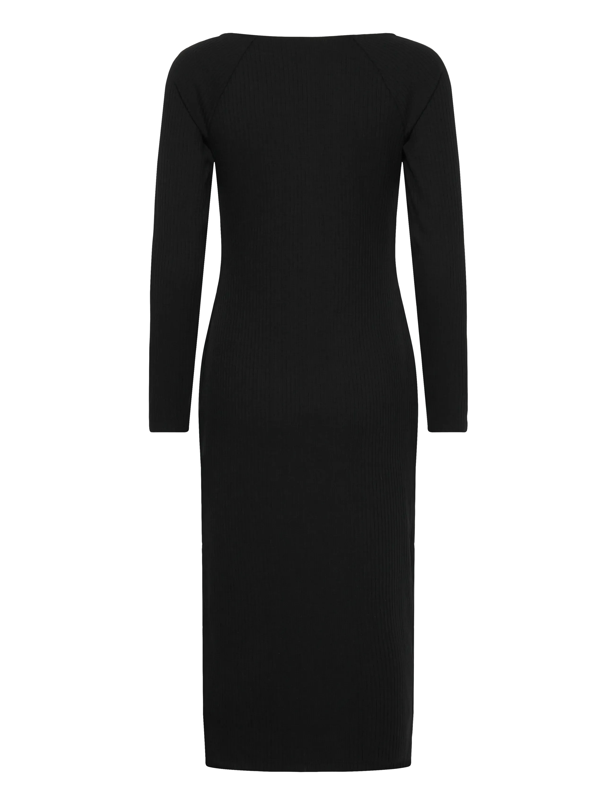 Lauren Ralph Lauren - Rib-Knit Long-Sleeve Midi Dress - black - 2