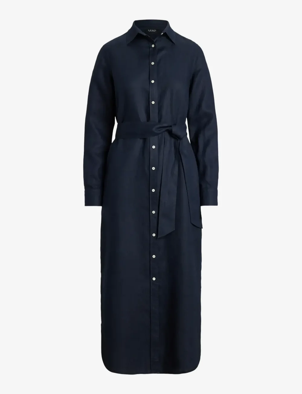 Lauren Ralph Lauren - Linen Shirtdress - skjortekjoler - shadow navy - 1