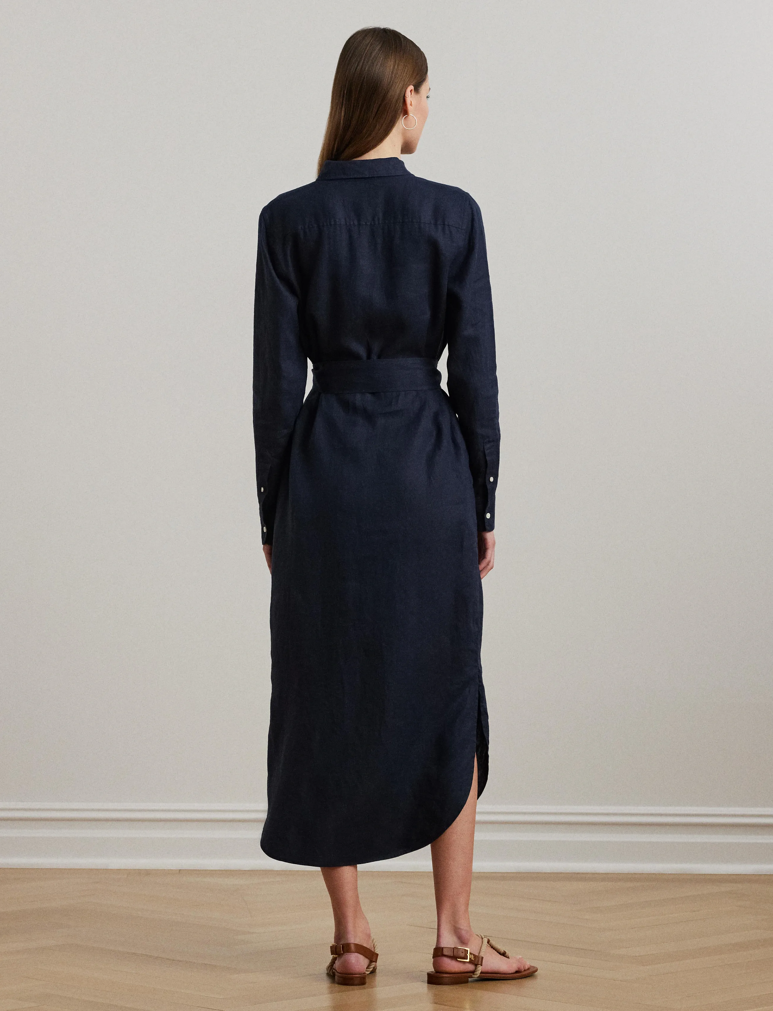 Lauren Ralph Lauren - Linen Shirtdress - hemdkleider - shadow navy - 4