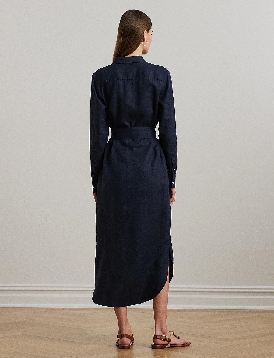 Lauren Ralph Lauren - Linen Shirtdress - hemdkleider - shadow navy - 4