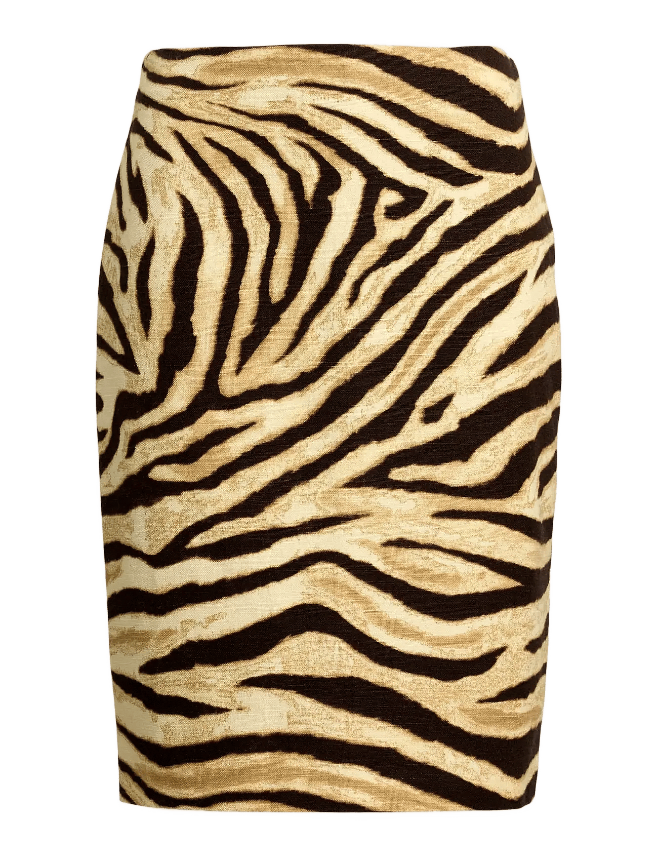 Lauren Ralph Lauren | Zebra-Print Linen-Cotton Pencil Skirt | 34