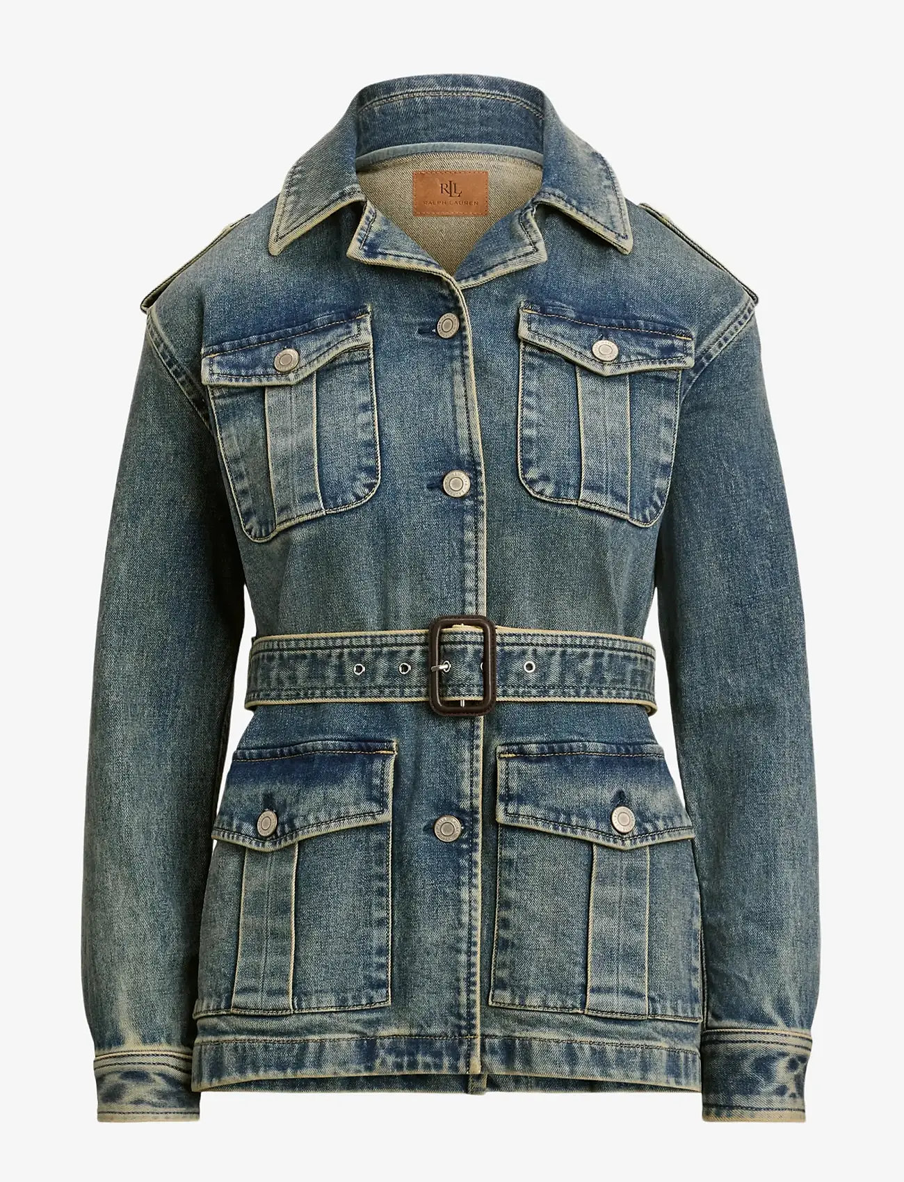 Lauren Ralph Lauren - Belted Denim Field Jacket - haze wash - 1
