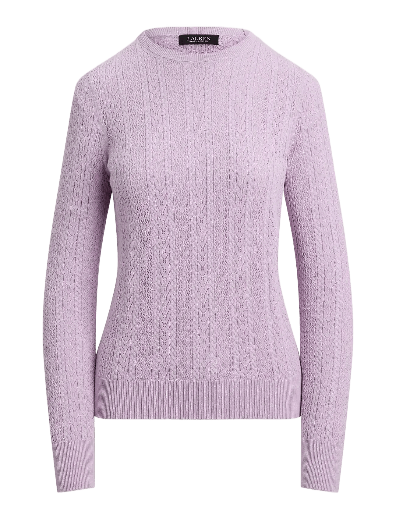Lauren Ralph Lauren | Pointelle-Knit Cotton-Blend Sweater | XS