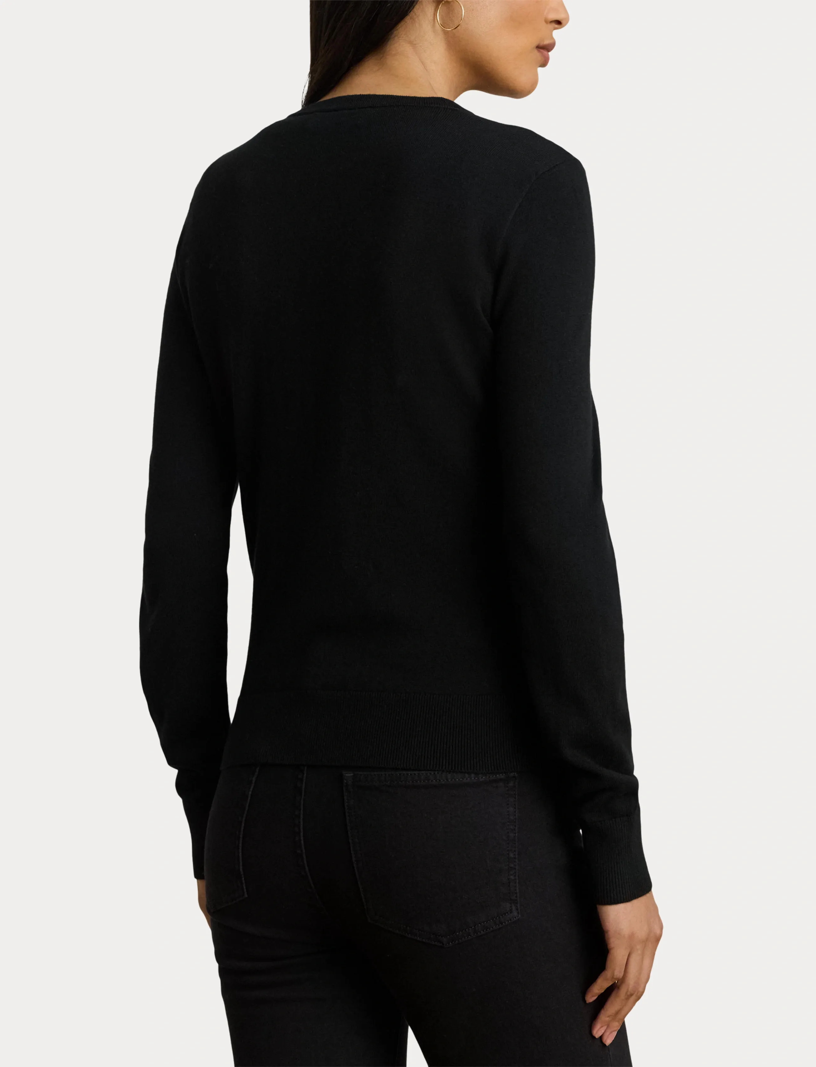 Lauren Ralph Lauren Belting-Print Cotton-Blend Cardigan - Födelsedag - BLACK MULTI / black