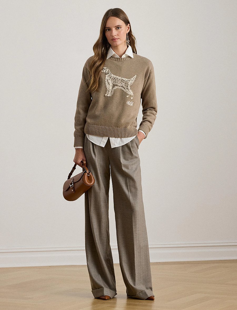Lauren Ralph Lauren - Intarsia-Knit English Setter Sweater - stickade tröjor - adirondack heathe - 0