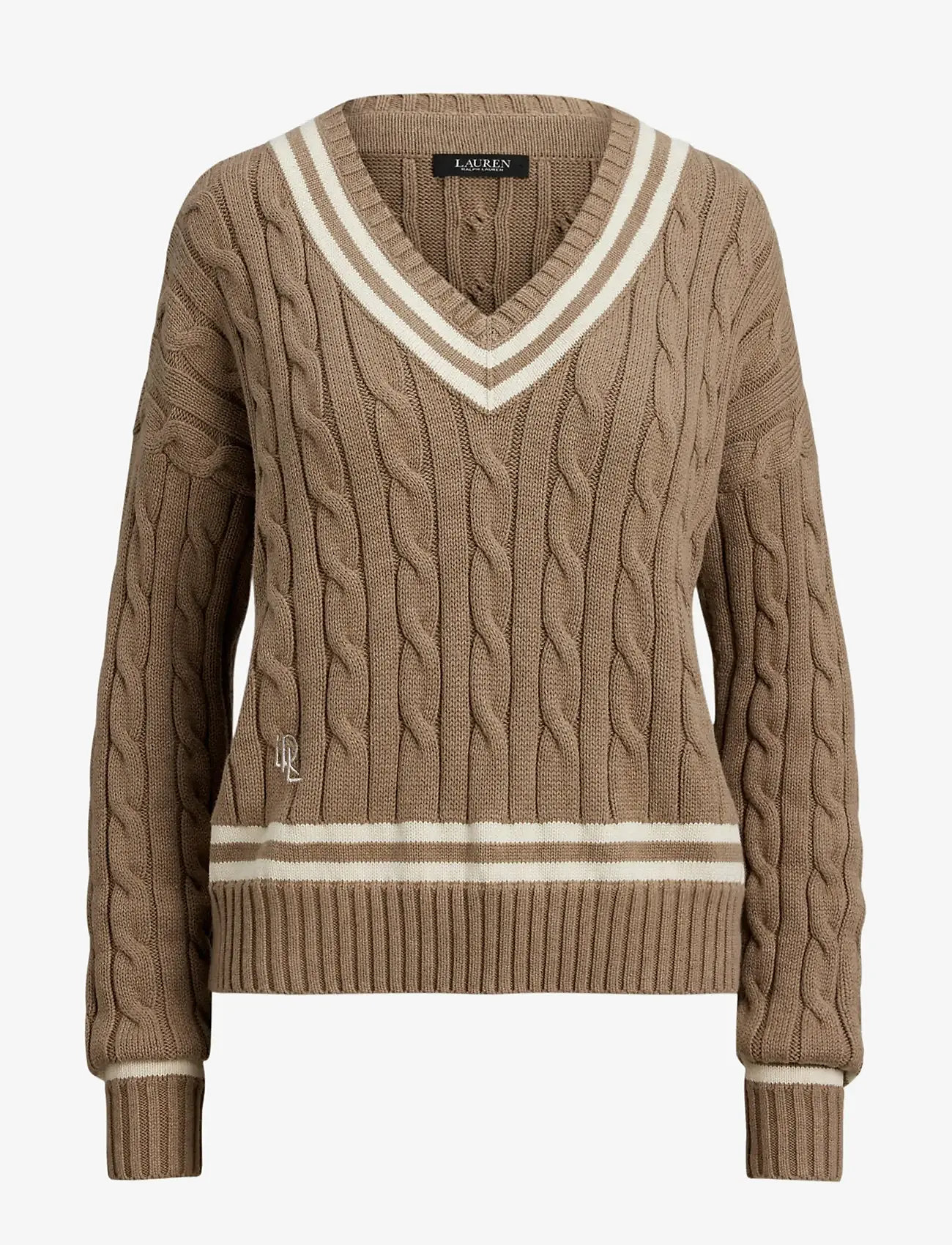 Lauren Ralph Lauren - Cable-Knit Cotton Cricket Sweater - adirondack heathe - 1