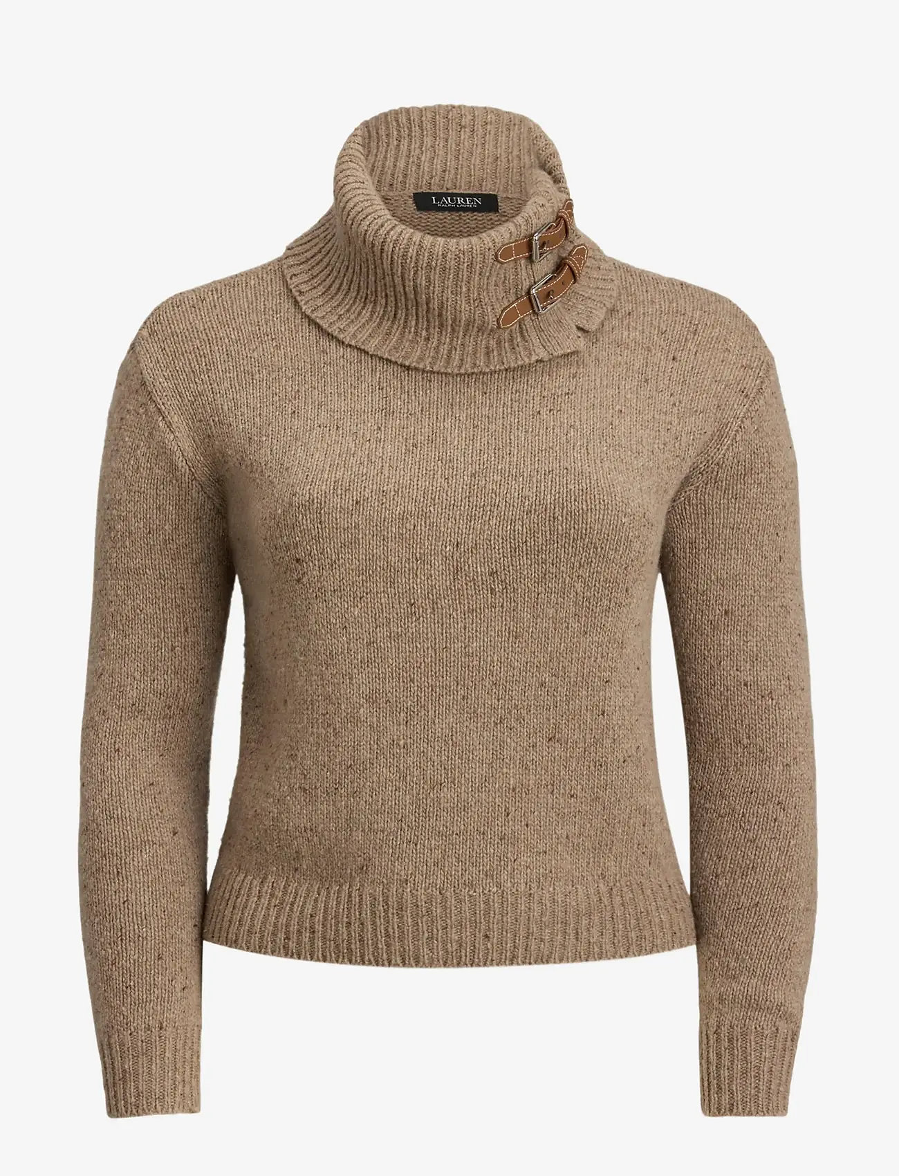 Lauren Ralph Lauren - Buckle-Trim Mélange Turtleneck Sweater - rullekraver - adirondack heathe - 1