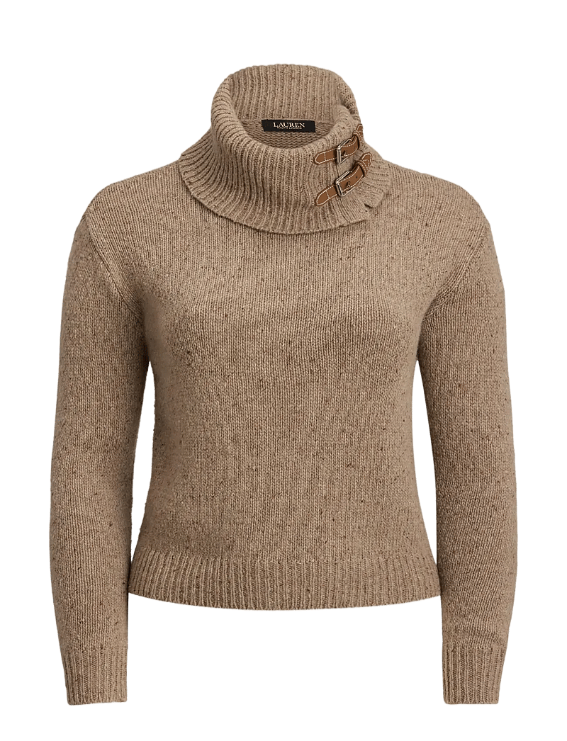 Lauren Ralph Lauren - Buckle-Trim Mélange Turtleneck Sweater - rullekraver - adirondack heathe - 1