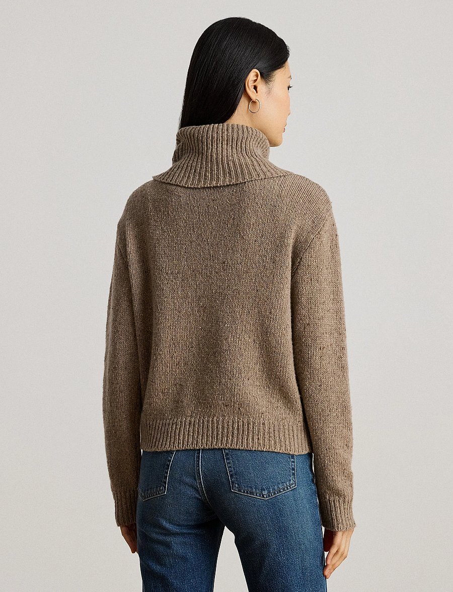 Lauren Ralph Lauren - Buckle-Trim Mélange Turtleneck Sweater - rollkragenpullover - adirondack heathe - 2
