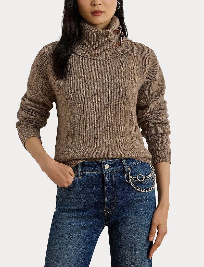 Lauren Ralph Lauren - Buckle-Trim Mélange Turtleneck Sweater - rullekraver - adirondack heathe - 5