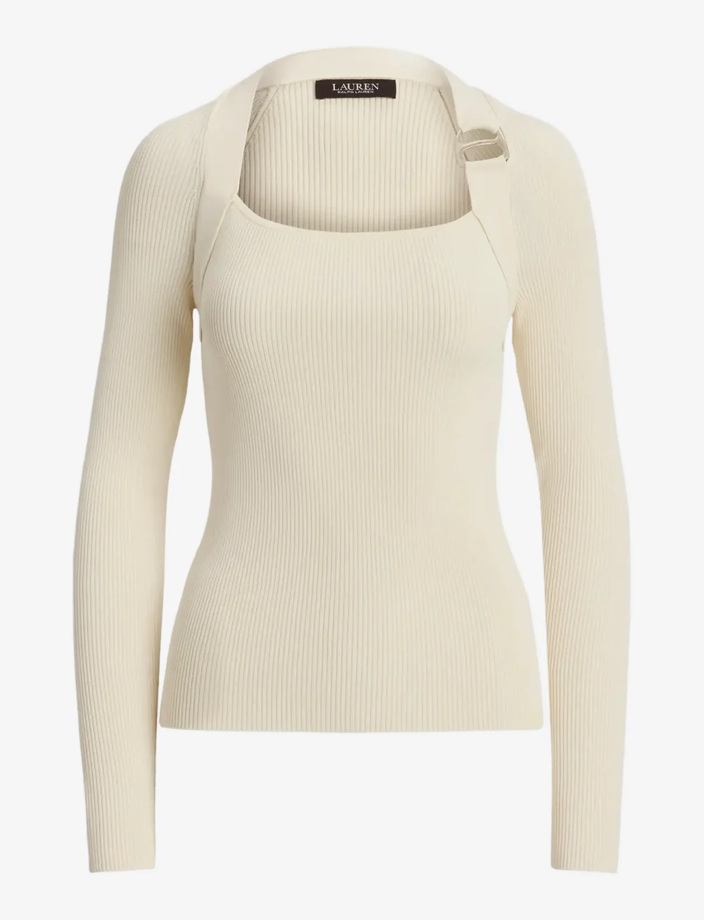 Lauren Ralph Lauren - MATTE RAYON/NYLON-LS SWEATER - tops met lange mouwen - mascarpone cream - 1