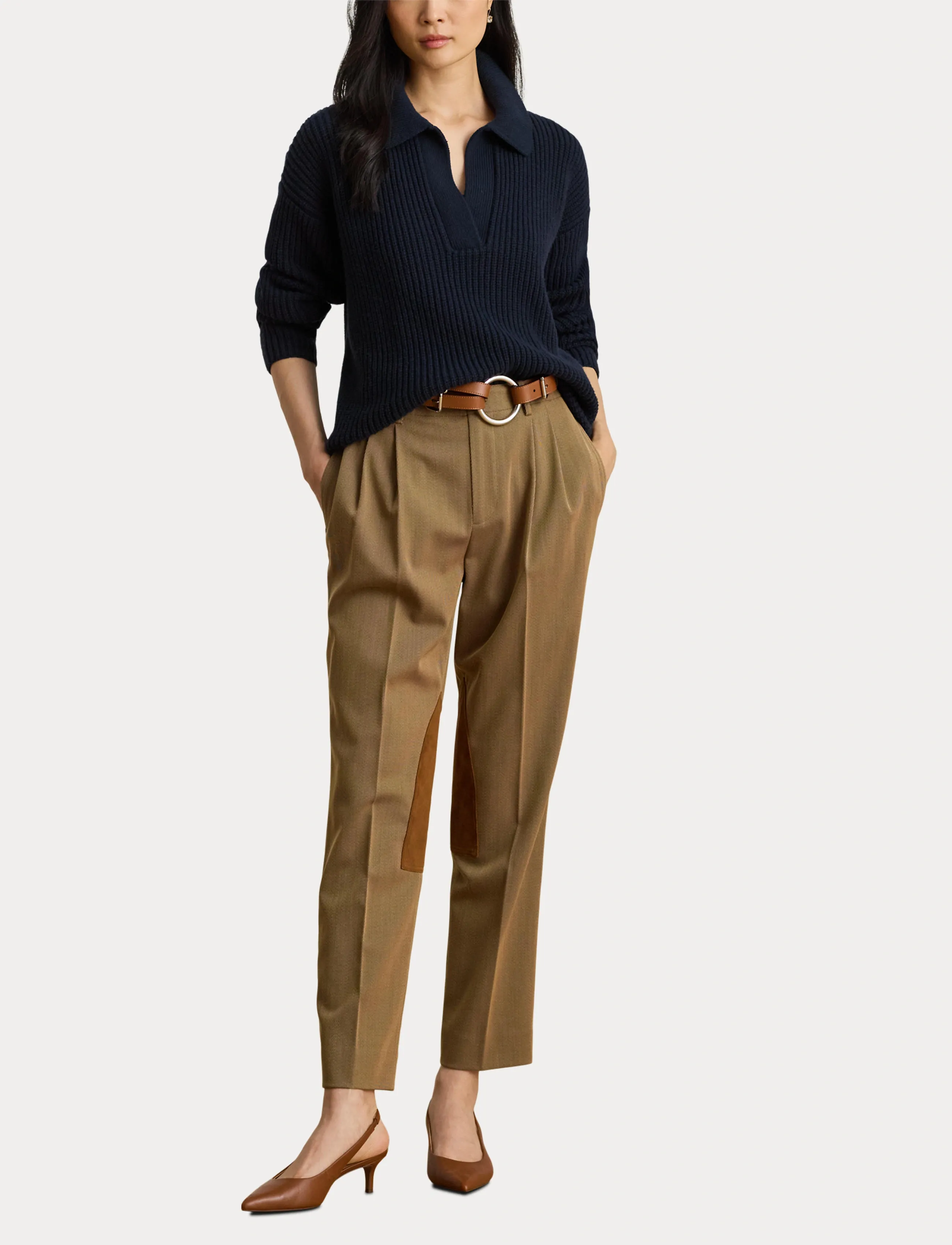Lauren Ralph Lauren - SUPERB PLUS-LS SWEATER - megztiniai - lauren navy - 4
