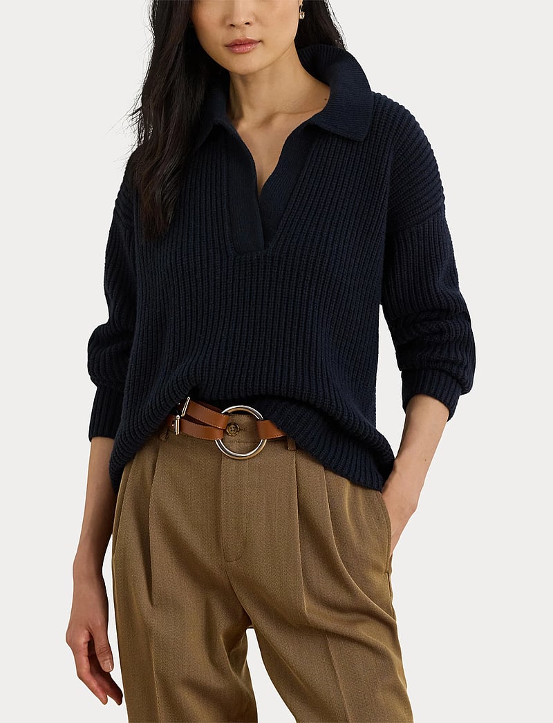 Lauren Ralph Lauren - Wool-Blend Polo Sweater - lauren navy - 5