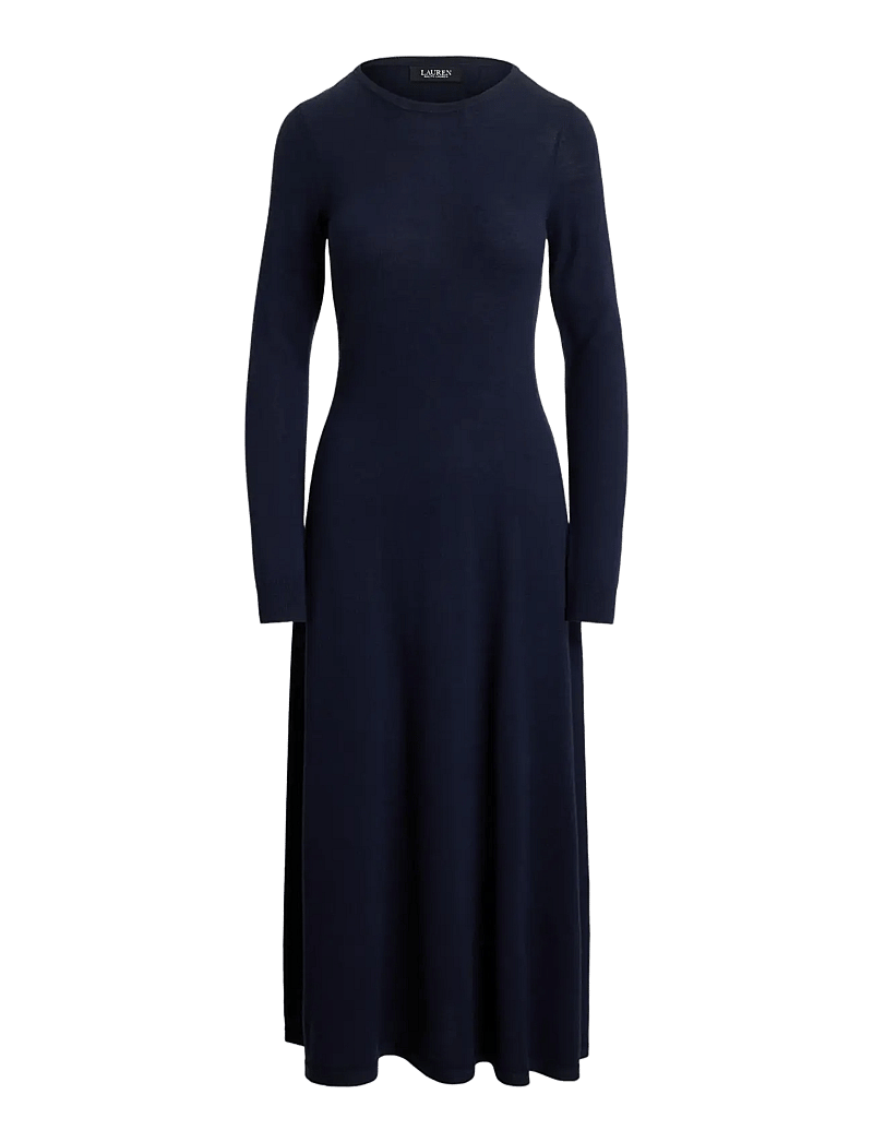 Lauren Ralph Lauren - MERINO-SWEATER DRESS - midi-kleider - lauren navy - 0