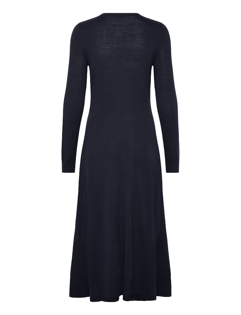 Lauren Ralph Lauren - MERINO-SWEATER DRESS - midi-kleider - lauren navy - 1