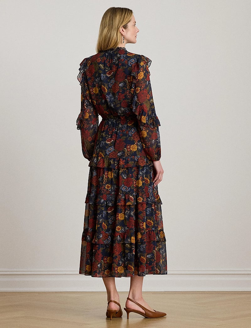 Lauren Ralph Lauren - Floral Crinkle Georgette Tiered Dress - cocktailkleider - navy multi - 2