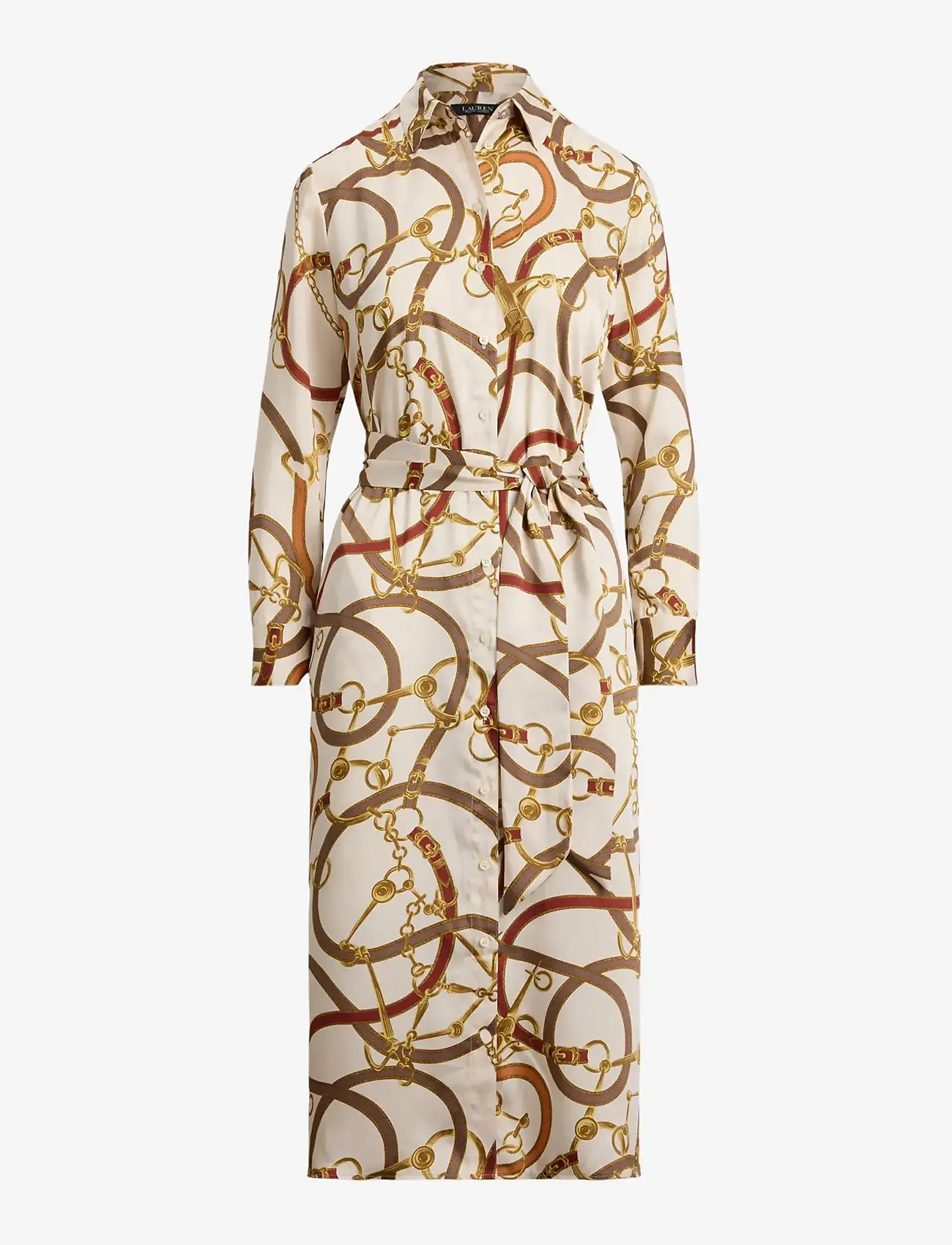 Lauren Ralph Lauren - Belting-Print Twill Shirtdress - cream multi - 1