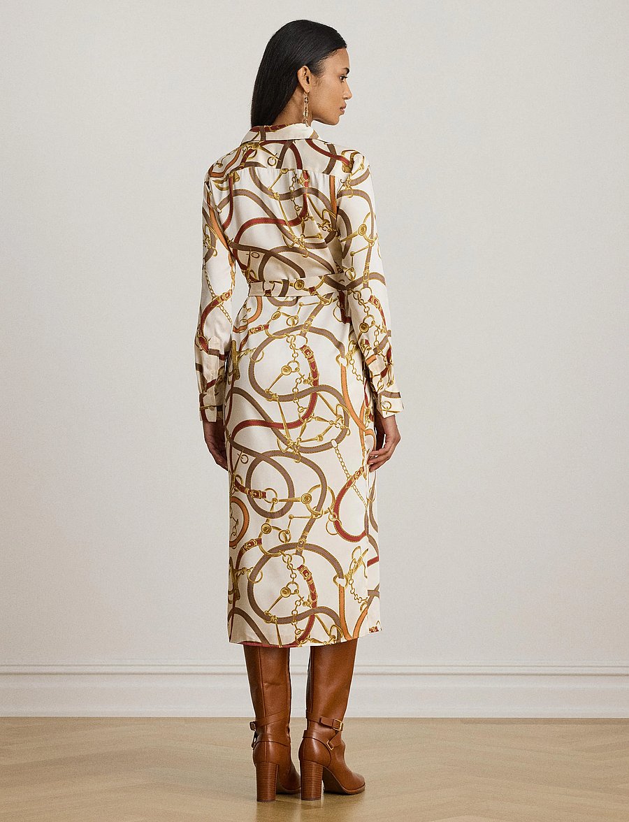 Lauren Ralph Lauren - Belting-Print Twill Shirtdress - cream multi - 2