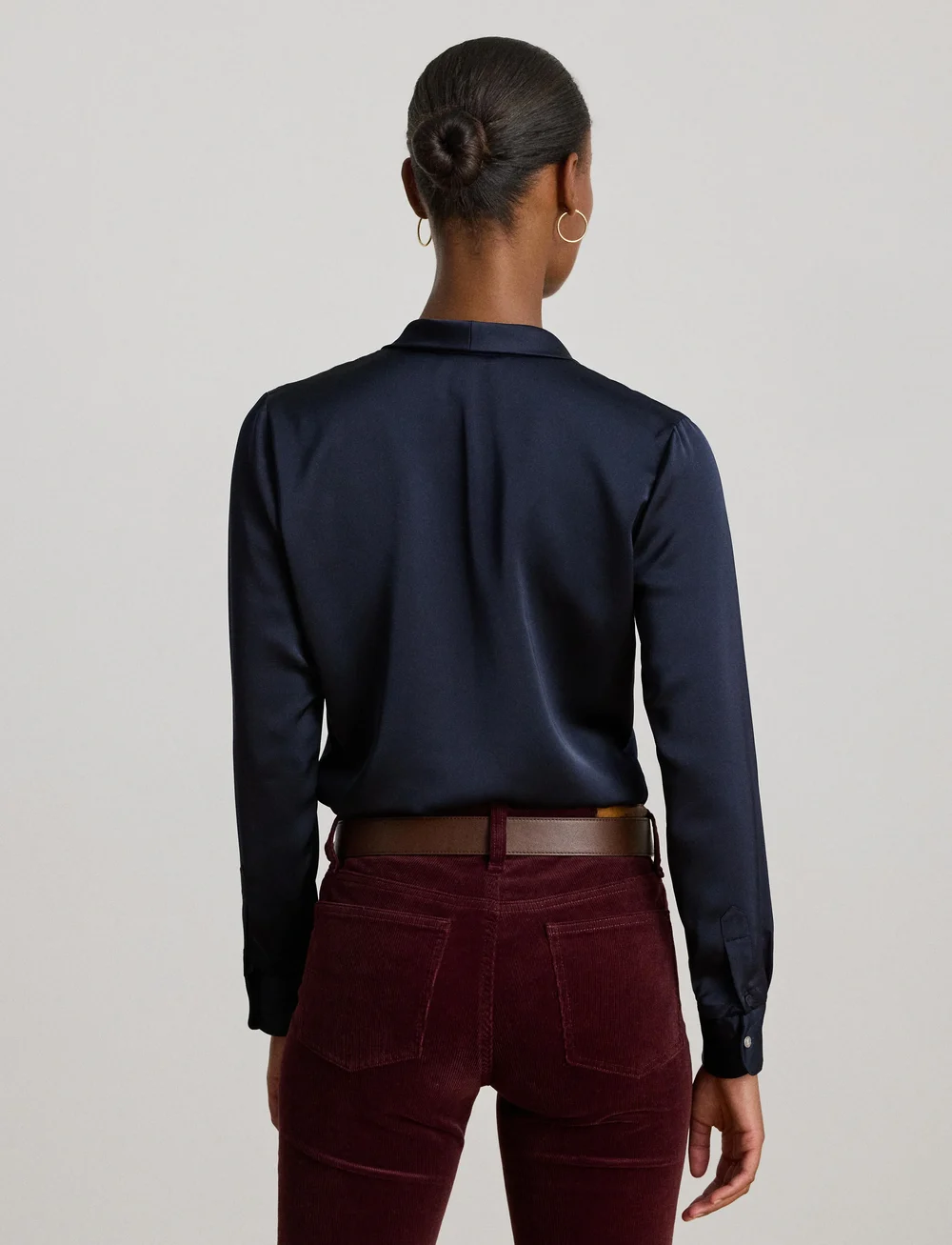 Lauren Ralph Lauren - SHIRT WT CHARM-TOP - langärmlige blusen - lauren navy - 2